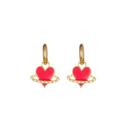 VIVIENNE WESTWOOD GOLD HEART EARRINGS 
